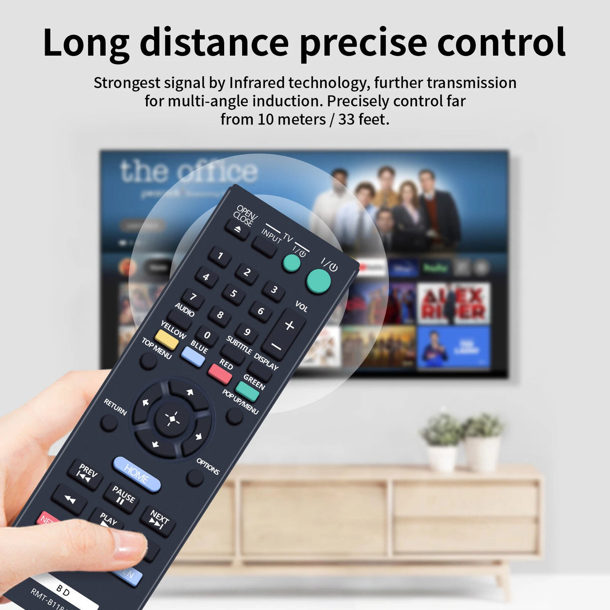 RMT-B118A Remote Control For Sony DVD Player BDP-BX18 BDP-S185