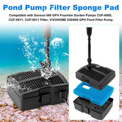 Kscjdg Pond Filter Pad Fountain Sponge Replacement CUF-6000 blue