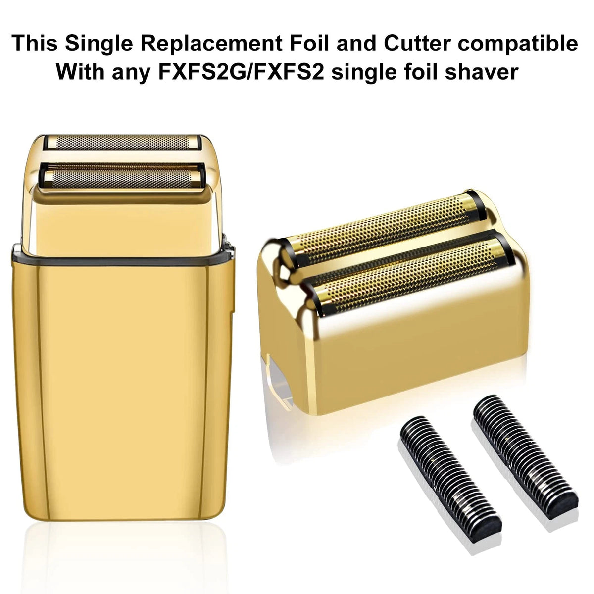 Professional Replacement Foil and Cutters for 2 Count (Pack of 1), 2 gold