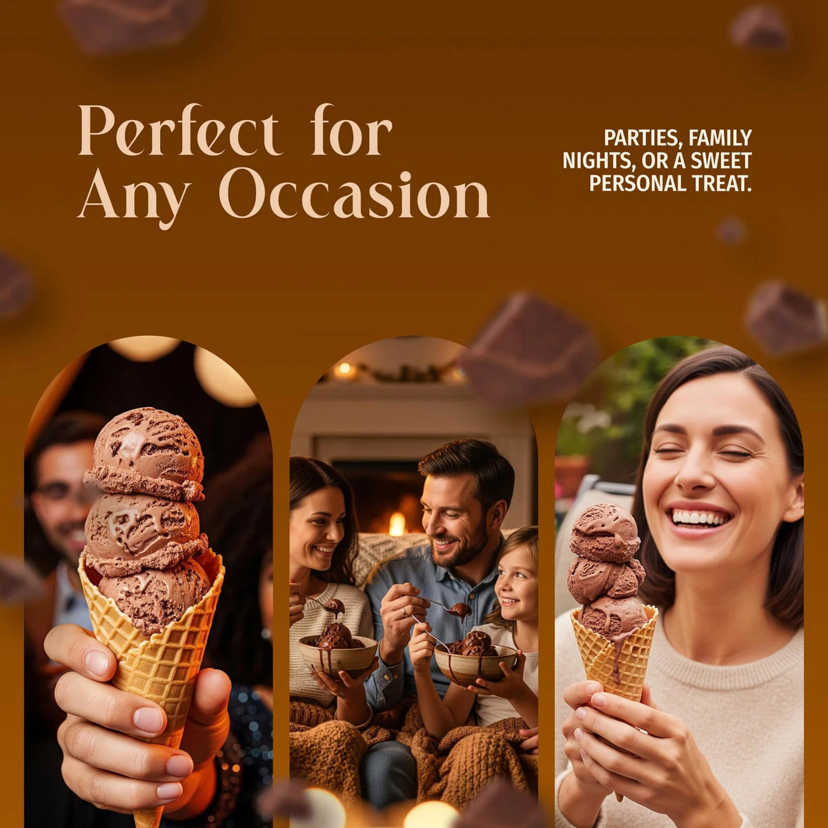 Triple Scoop - Premium Chocolate (2) Ice Cream Mix For 2 Pack, chocolate