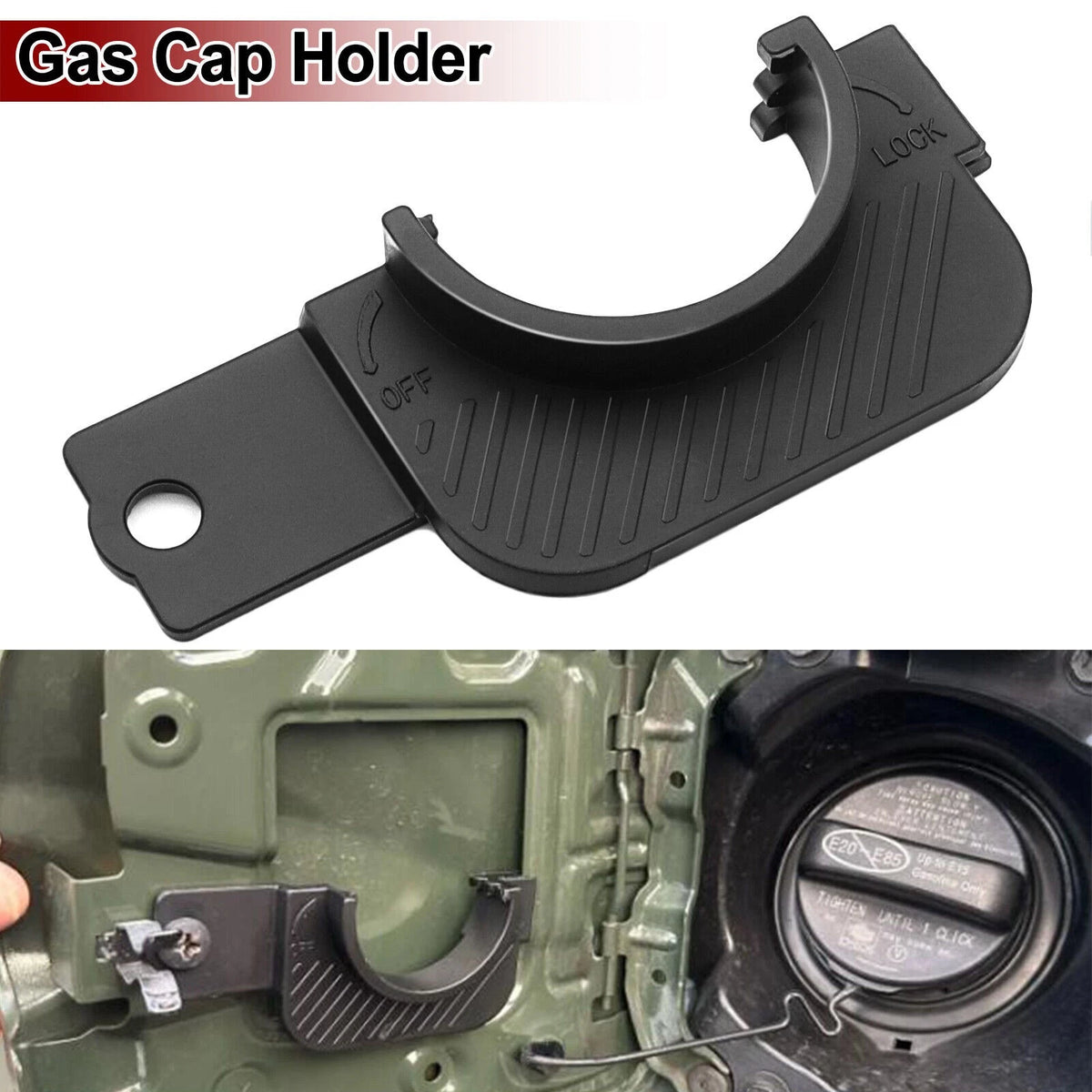 Black Gas Cap Holder Anti-Slipping Repair Part For Toyota Tacoma 2016-2022