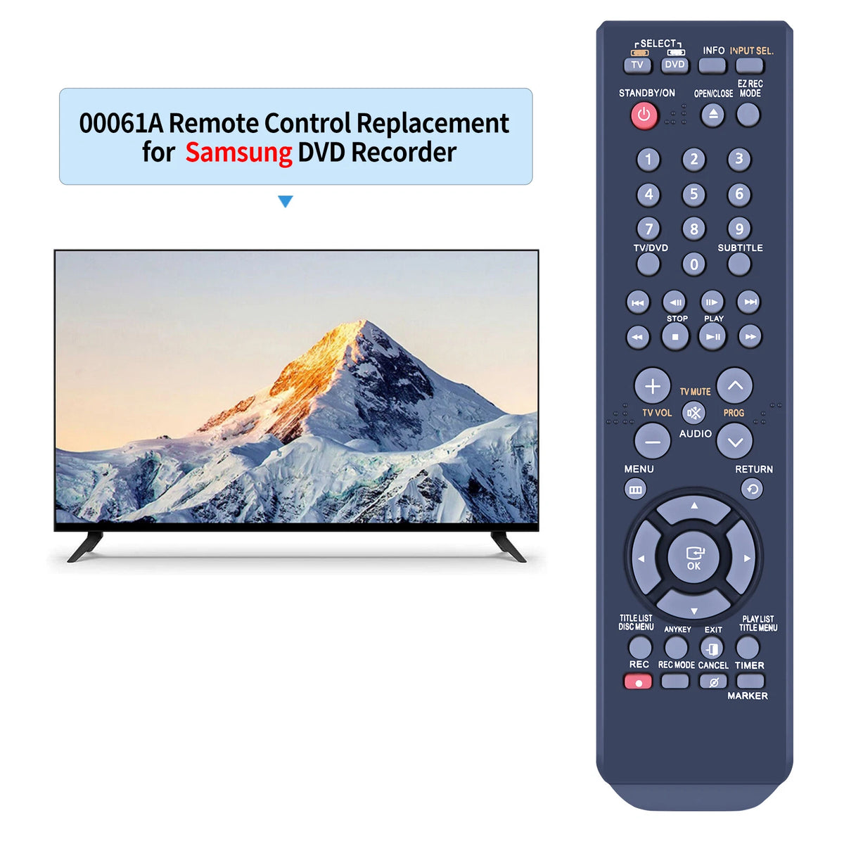 00061A Remote Control For Samsung DVD-R149 DVD-R150 DVD-R155 DVD Recorder