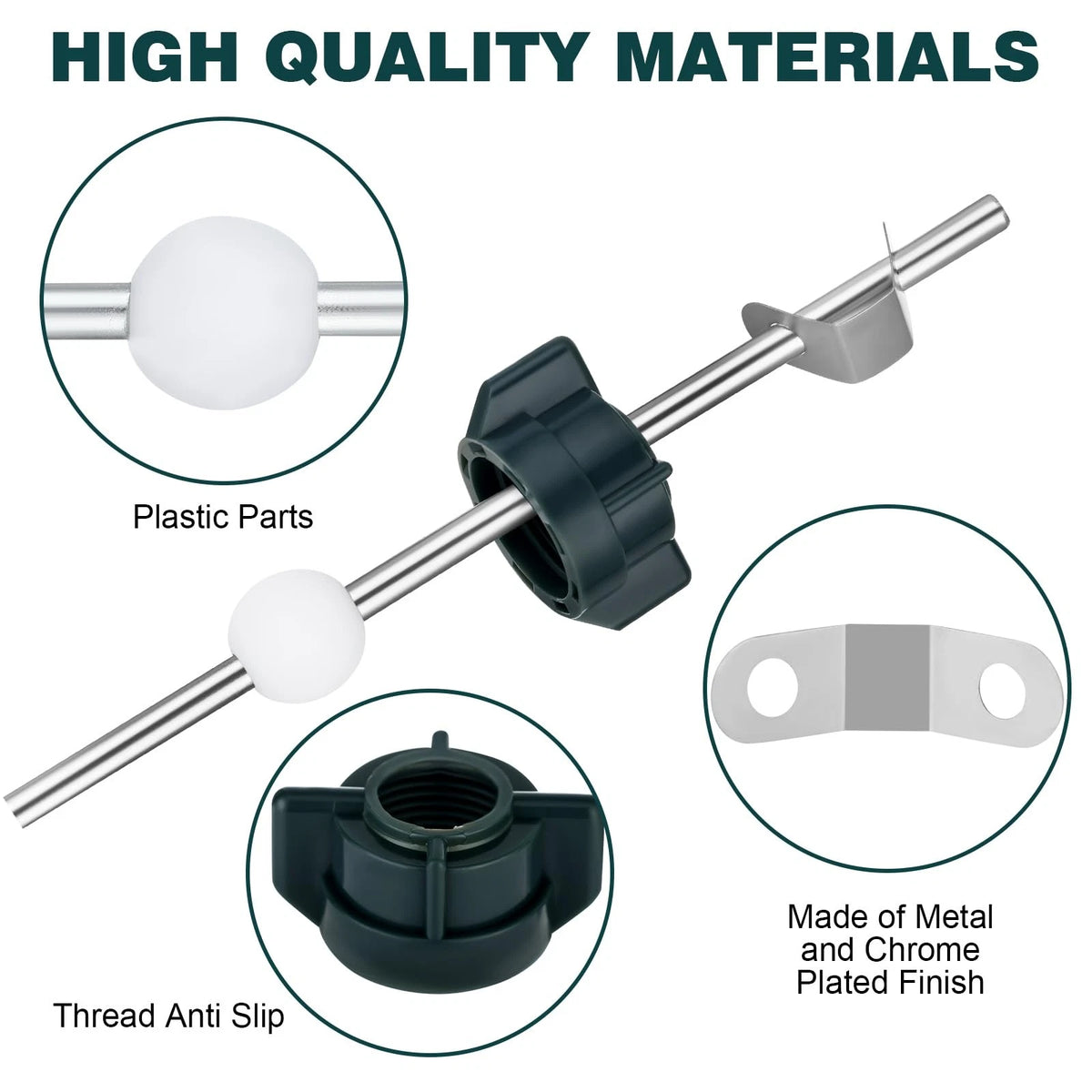 Bathroom Sink Stopper Replacement Kit - Lavatory Pop Up Center Piece Whtie