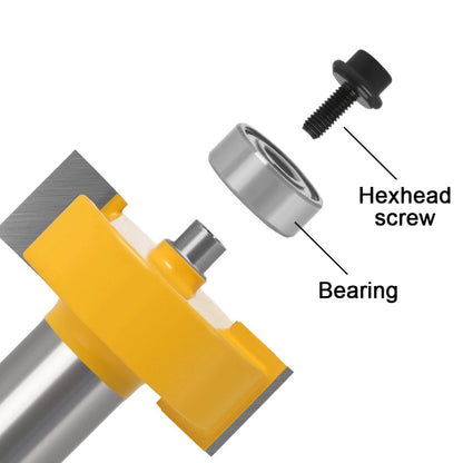 Rabbet Router Bit Set Fit 3/8in, 1/2in, 5/8in, 3/4in, 7/8in, 1-1/8in Bearings