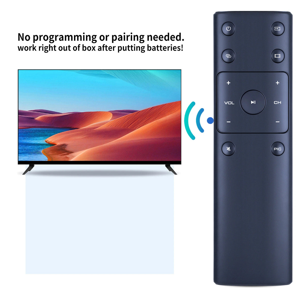 Replacement Remote Control For VIZIO XRT132