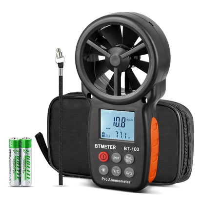BTMETER BT-100 Handheld Anemometer, Digital Wind Speed CFM Anemometer