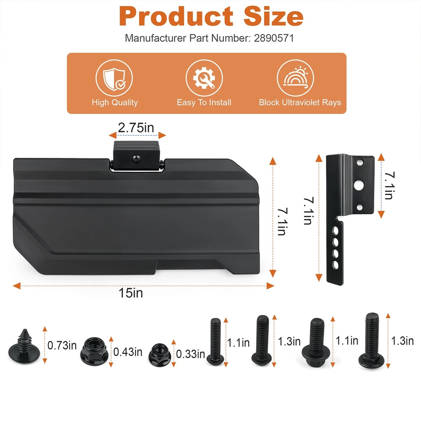 Set of Sun Visors for 2018-2025 Ranger XP 1000 ,2022-2024 RANGER SP 570 -2890288