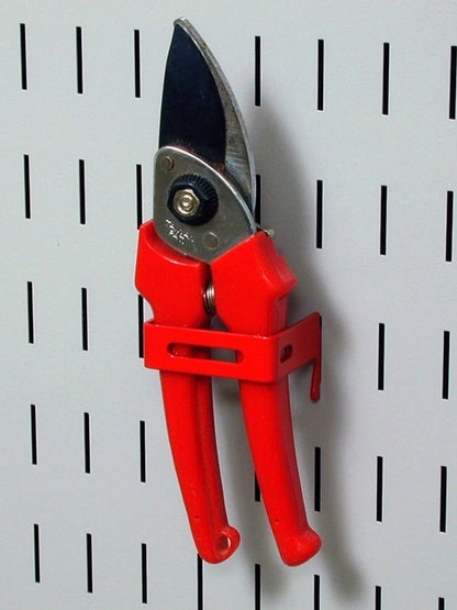 Wall Control 2in x C-Bracket Slotted Metal Pegboard Hook 2" x 2", Red