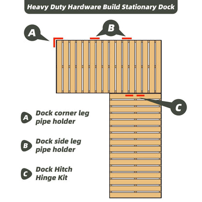 Floating Dock Hinges Hardware,Stationary Connector Hinge Silver
