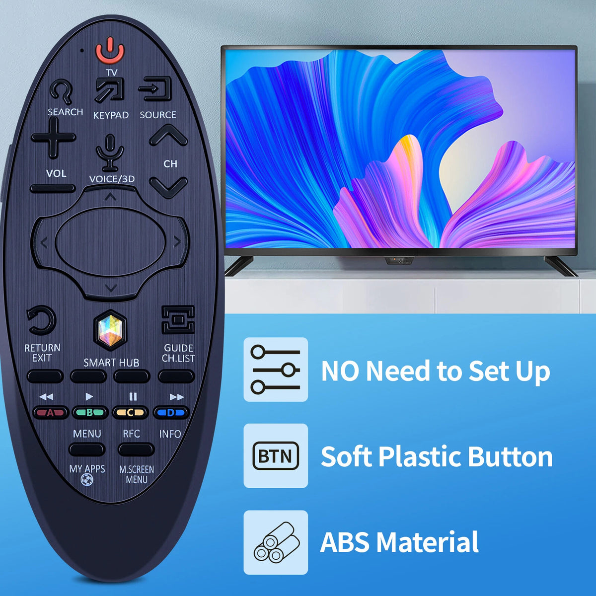 BN59-01181B Remote Control For Samsung Smart TV UA55H8000AW UA65HU8500W