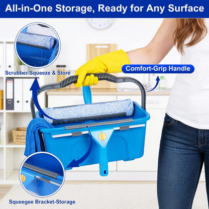 Professional Window Cleaning Kit, Washing Kit with 3 61 inch-1, Blue