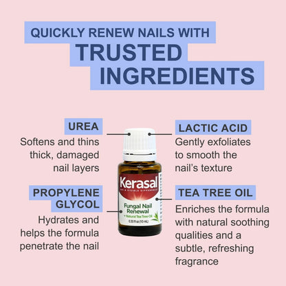 Kerasal Real Nail Repair Solution with Tea Tree Oil 0.33 Fl Oz (Pack of 1)