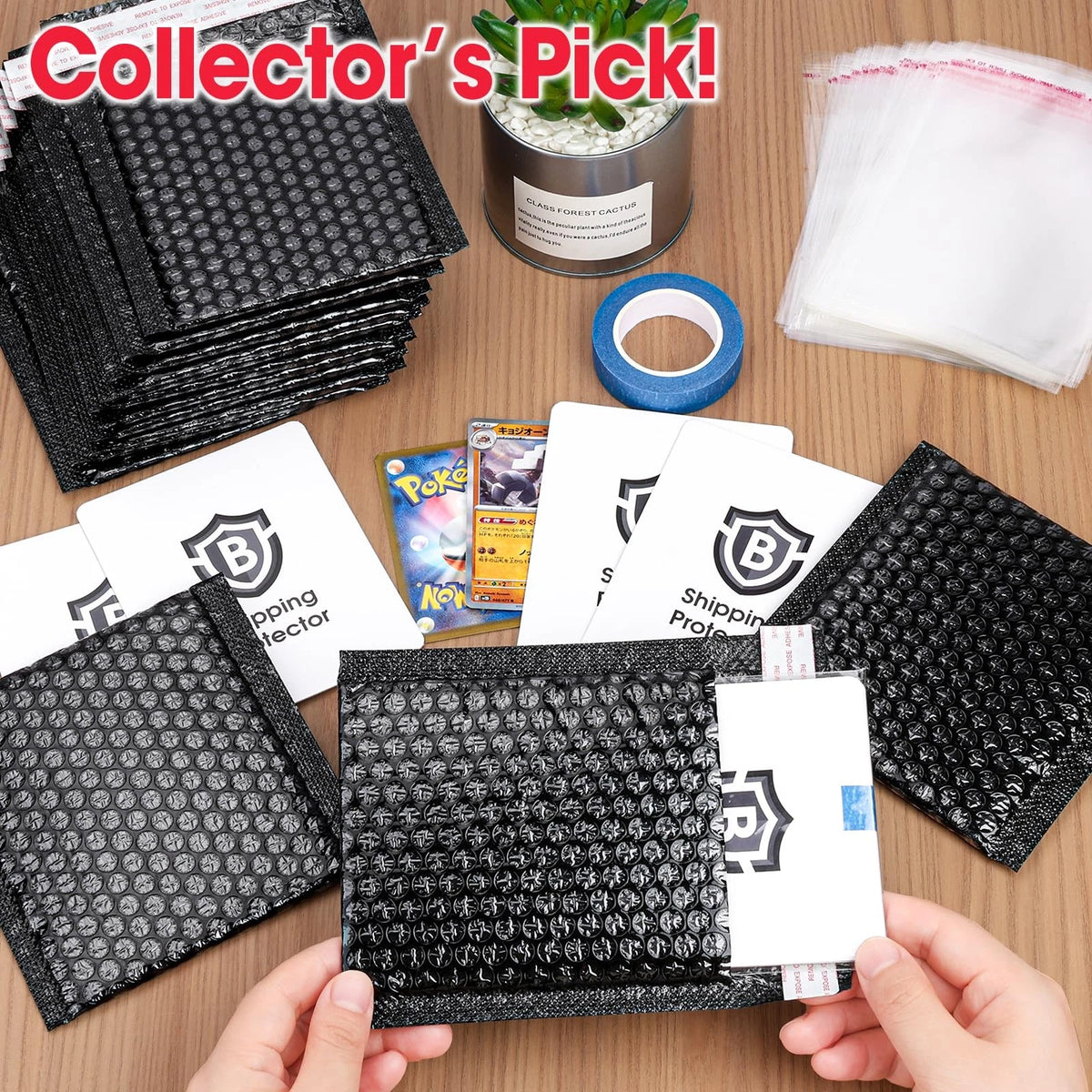 BGUP Trading Card Shipping Supplies Kit, Includes 120 3.5" X 4.5", 60p-S