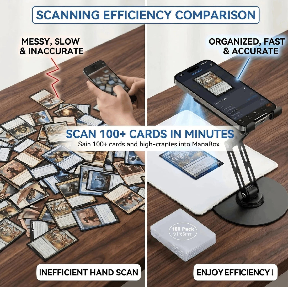 Card Scanner TCG, Foldable Trading Setup & Black