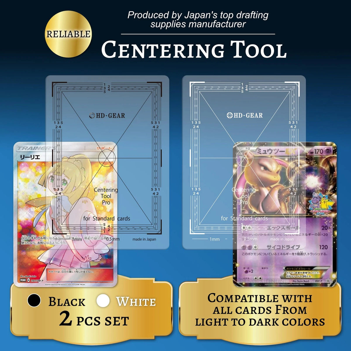 HD-GEAR Centering Tool Pro Card Grading Kit PSA Pokemon 2.5 x 3.5 inches