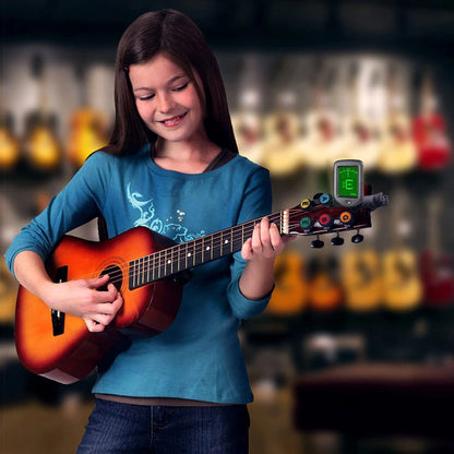 Guitar Tuner Clip On Ukulele 1 Pack for Bass Black 1