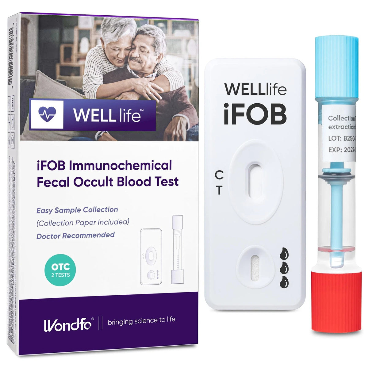 WELLlife iFOB Immunochemical Fecal Occult Blood Test, Colorectal Cancer 2T