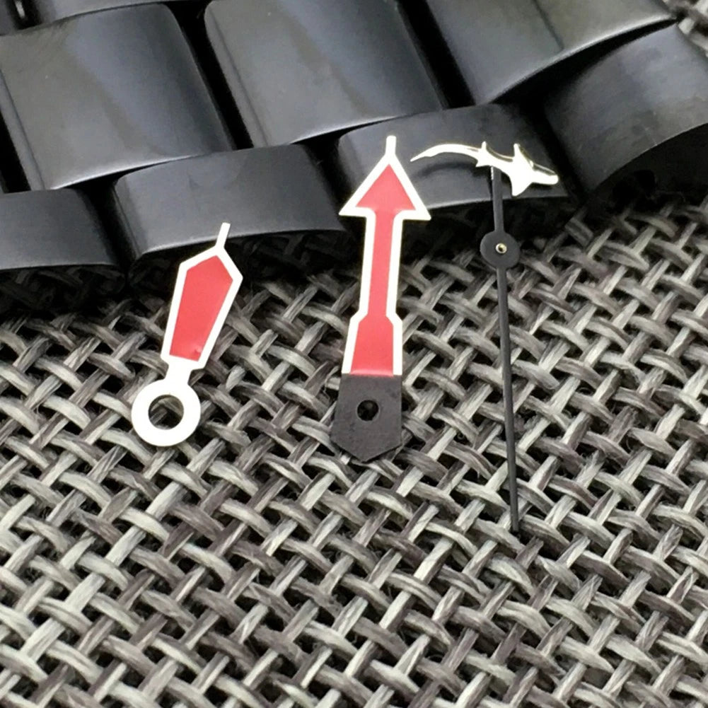 Automatic Movement Red Fish Stainless Steel Watch Hands Set For NH35 NH36