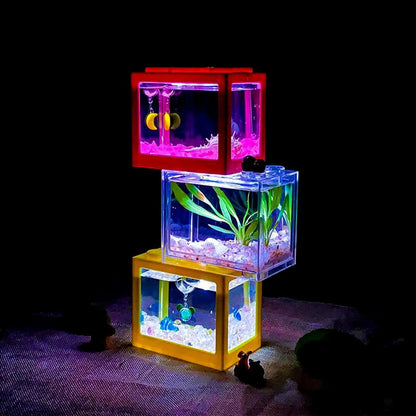 Flylin 4PCs 5V USB Aquarium Light, Smal Decoration LED Lighting Lamp, 2
