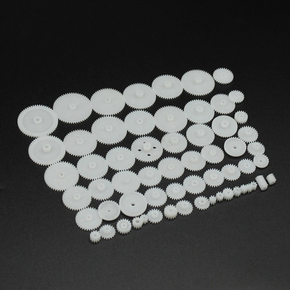 58Pack Different Size Plastic Gear Modulus 0.5 Assortment RC Car Robot Toy Motor