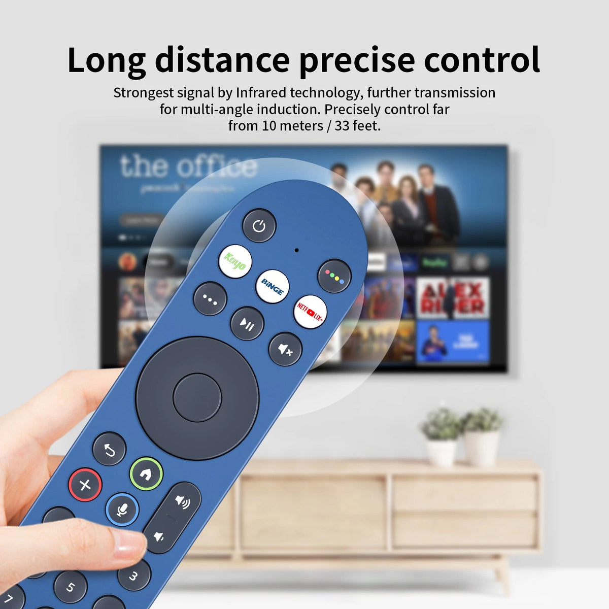LC203-01-FXTL-blu Voice Remote Control For Hubbl TV Box