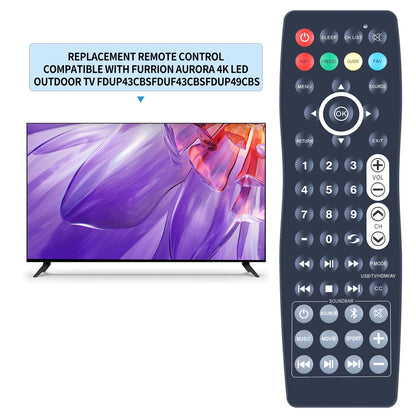 Remote Control For Furrion Aurora 4K Outdoor TV FDUP43CBS/FDUF43CBS/FDUP49CBS