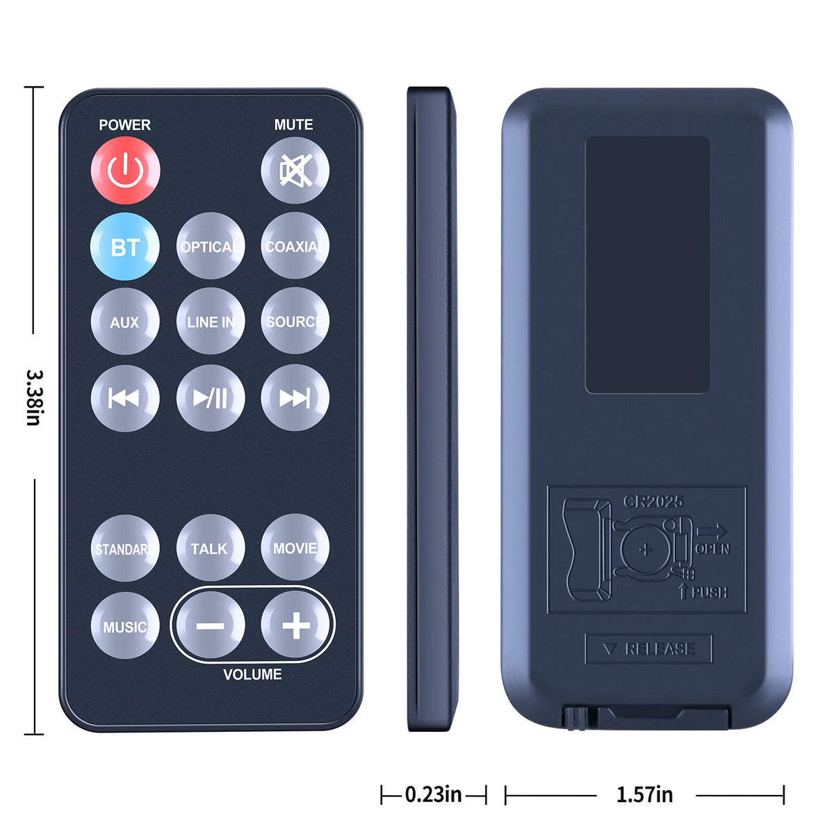 Remote Control For Ilive HD Bluetooth Soundbar Speaker System ITB259 REM-ITB259
