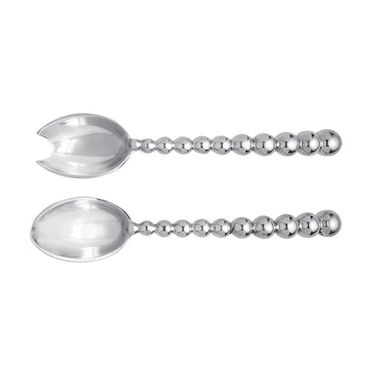Mariposa Pearled Salad Servers One Size, Silver