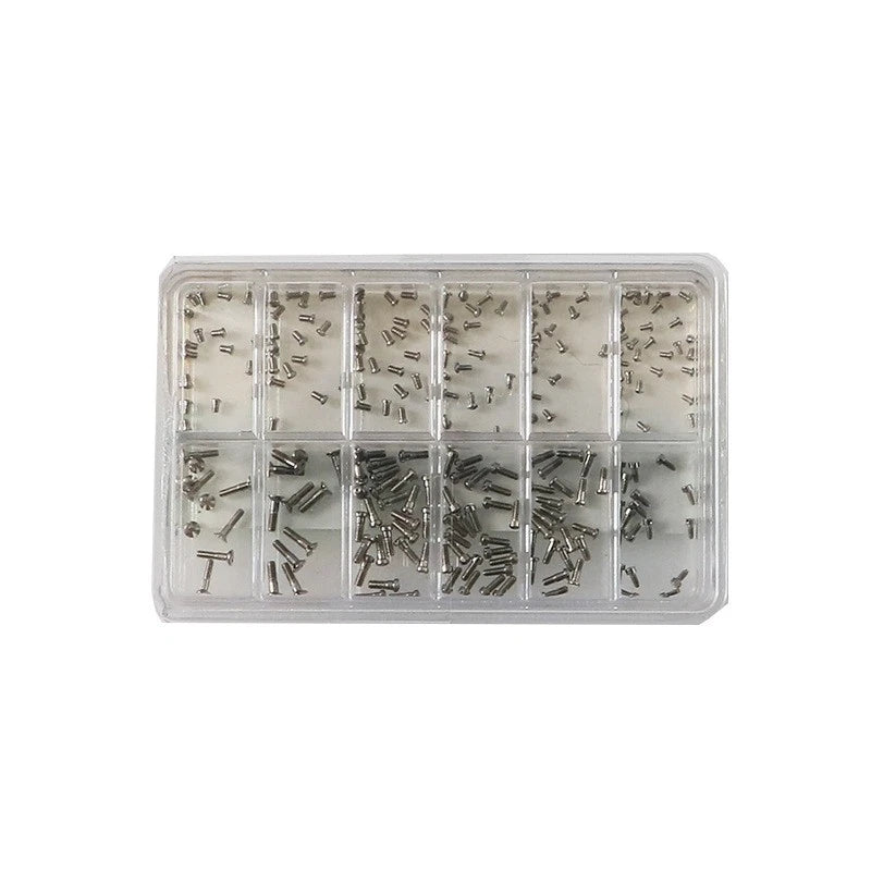 120Pcs Stainless Steel Watch Back Case Cover Screws Assortment Sizes Repair Part