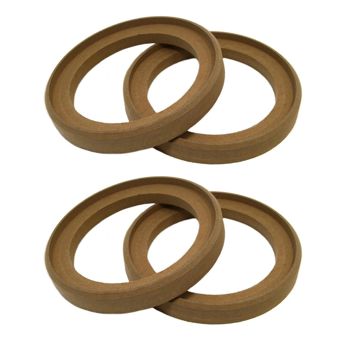 4Pcs Flush Mount 6.5" Speaker Rings MDF Car Audio Mounting Spacer Replacement