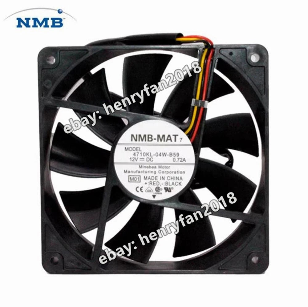 NMB-MAT 4710KL-04W-B59-M01 12VDC 0.72A 120*120*25mm Axial Cooling Fan Cabinet
