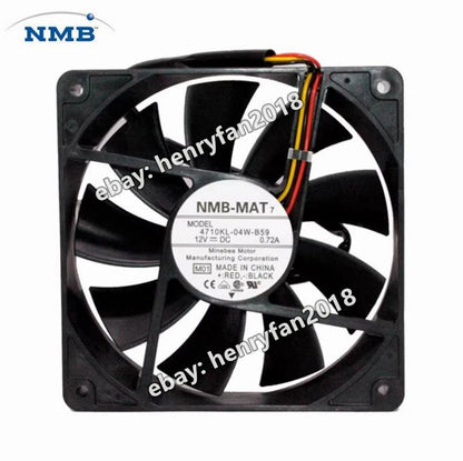 NMB-MAT 4710KL-04W-B59-M01 12VDC 0.72A 120*120*25mm Axial Cooling Fan Cabinet