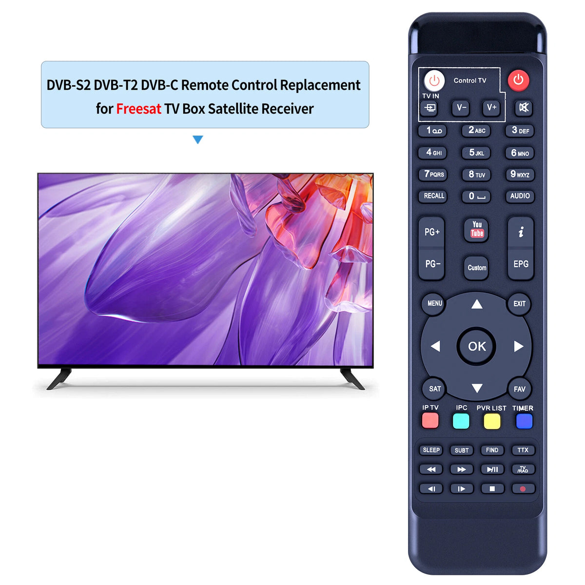 Remote Control For FreeSat GTmedia V8 Super V8 Golden V8 Nova V9 Pro
