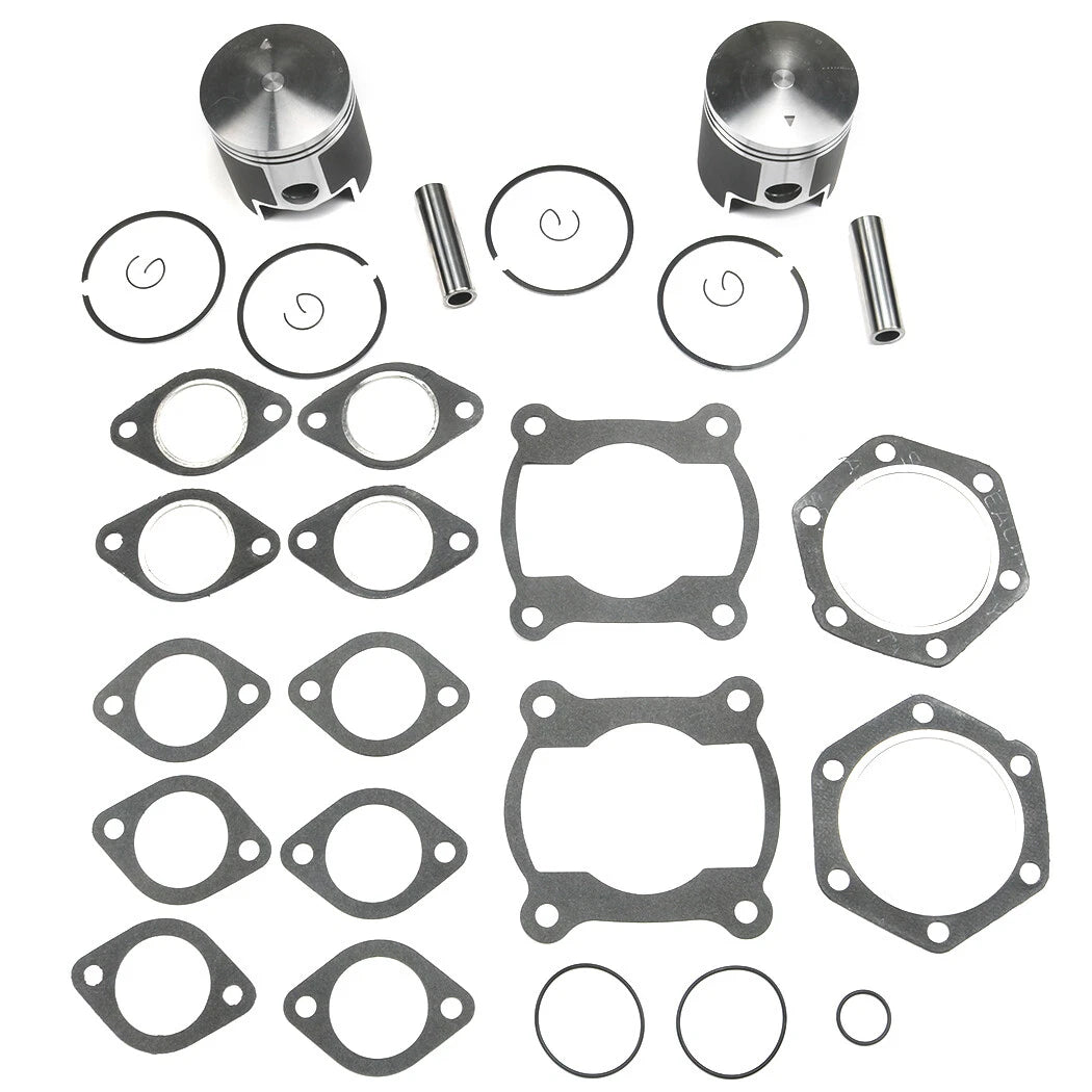 For 1986-1999 POLARIS INDY TRAIL 488  PISTONS TOP END GASKET KIT STD BORE 72MM