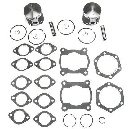 For 1986-1999 POLARIS INDY TRAIL 488  PISTONS TOP END GASKET KIT STD BORE 72MM