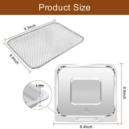 GWYXC 4 Pieces Set Air Fryer Drip Pan with Basket for Chefman...