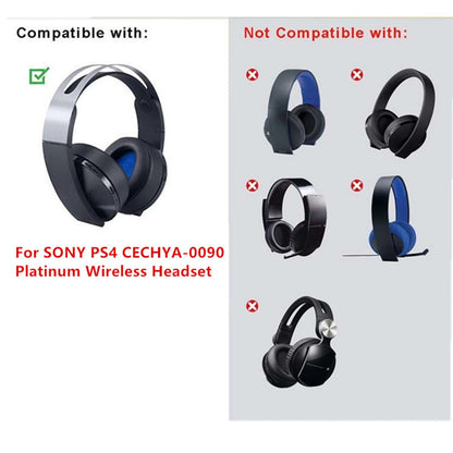 Sponge Ear Pads Cushion Cover for PlayStation 4 PS4 Platinum Wireless Headset D