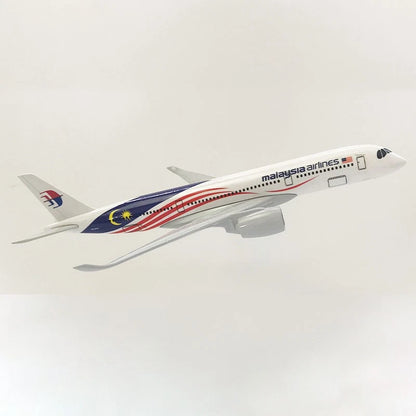 16cm 1:400 A350 Malaysia Airlines Airplane Model Alloy With Display Stand