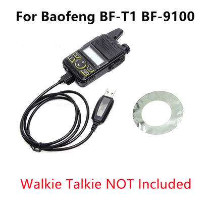 Radios Walkie Talkie USB Programming Cable & Driver CD For BaoFeng BF-T1 BF-9100