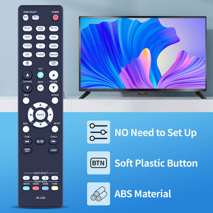 RC-1253 Remote Control For Denon 8K Ultra HD AV A/V Surround Receiver AVR-X2800H