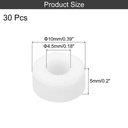 MECCANIXITY 30 Pcs Ceramic Washers, 4.5 x 10 x 5mm Round 4.5mm x 10mm x
