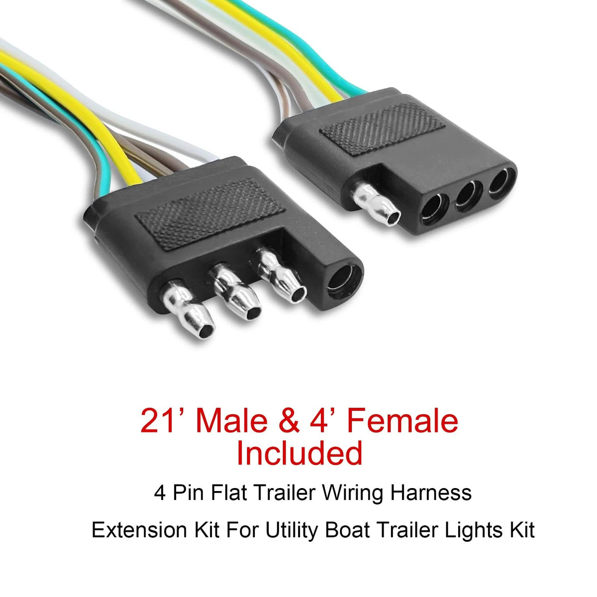 LIMICAR Trailer Wiring Harness Kit, 25ft Wire with 25FT