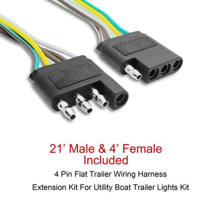 LIMICAR Trailer Wiring Harness Kit, 25ft Wire with 25FT