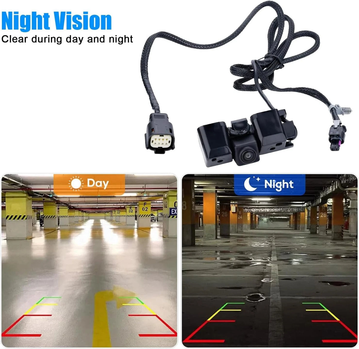 Rear View Reverse Backup Camera for 2016 2017 2018 2019 Chevy Chevrolet Black
