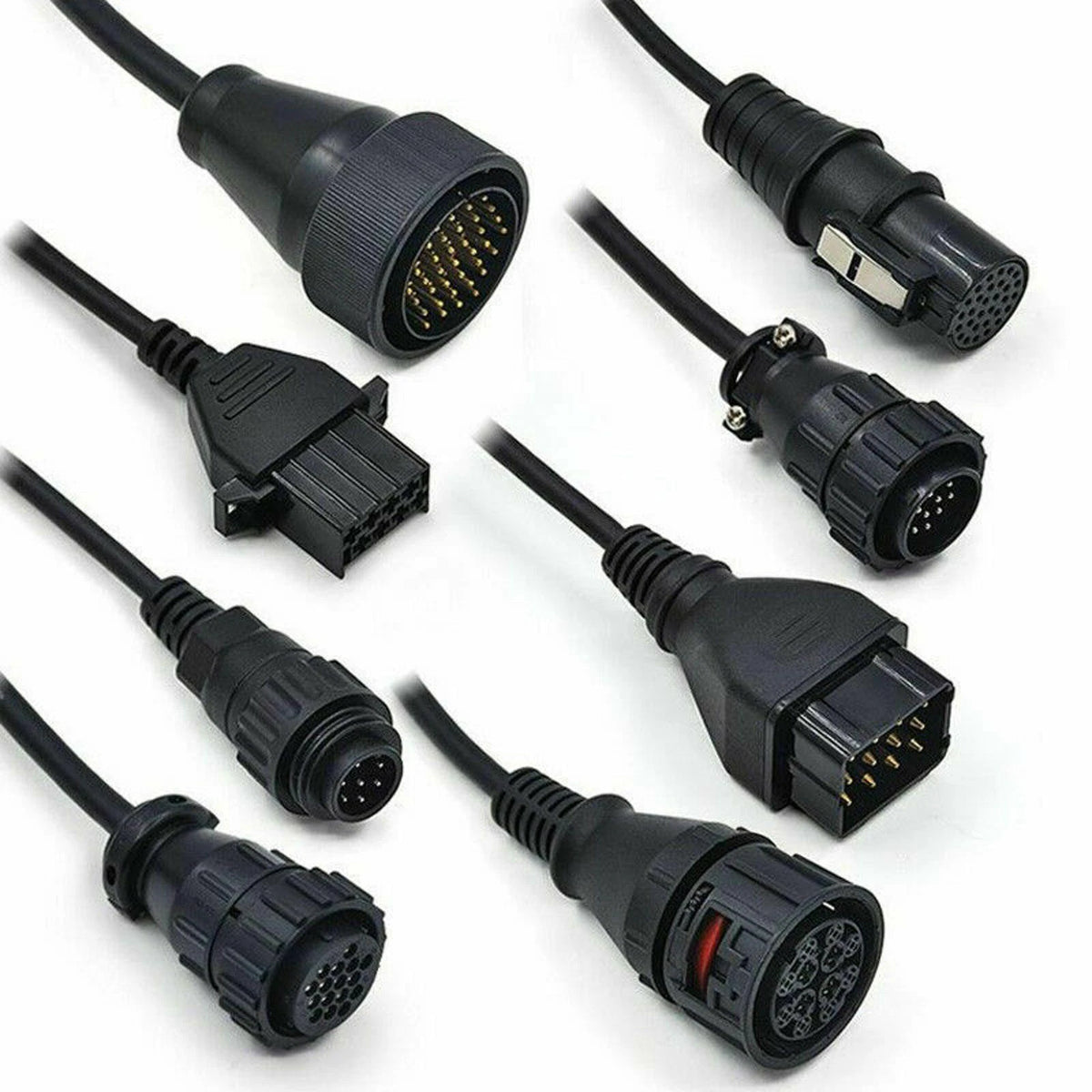 8 Pcs OBD2 OBDII Full Set Diagnostic Tool Adapter Truck Cables For CDP B9 C