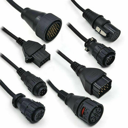 8 Pcs OBD2 OBDII Full Set Diagnostic Tool Adapter Truck Cables For CDP B9 C