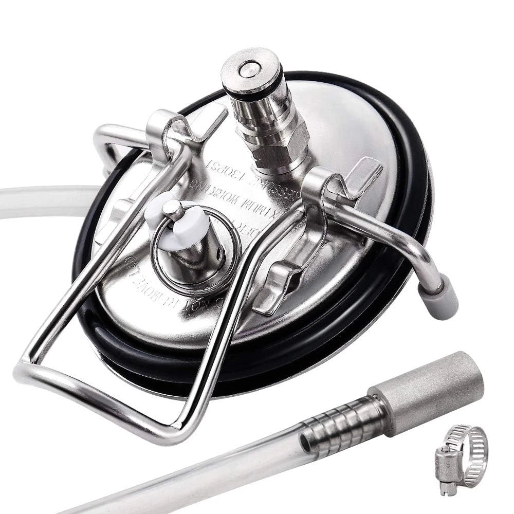 FERRODAY Carbonation Keg Lid for Corny Lid, Silver