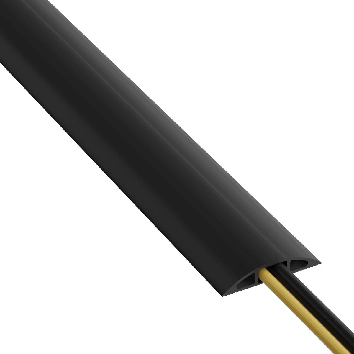 D-Line 6ft Floor Cord Cover, Cable Protector, Hide Extension 6 Feet, Black