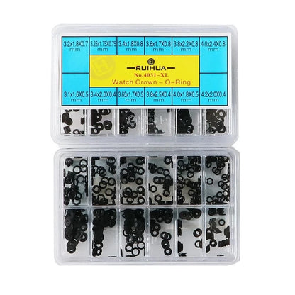 1 Box 12 Sizes Waterproof Rubber Assorted O-ring Gasket For Watch Crown