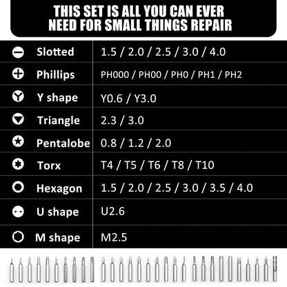 32 In 1 Small Screwdriver Set, Mini Magnetic Set – 32 in 1